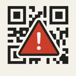 QR-kode med farevarsel
