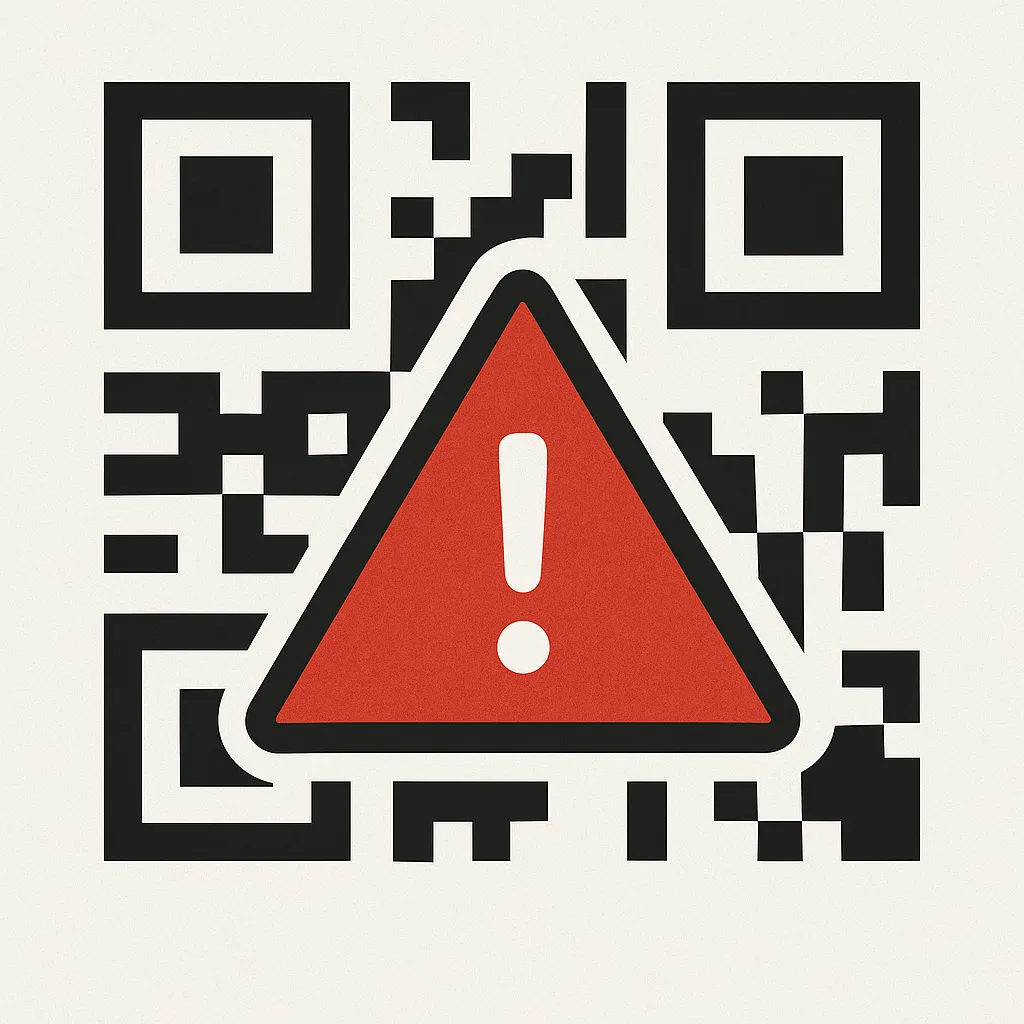 QR-kode med farevarsel